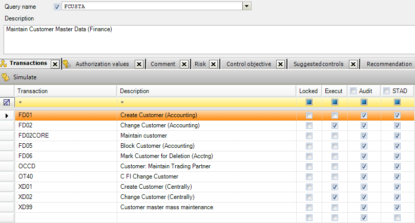 pre defined critical authorization query CSI Authorization Auditor part1