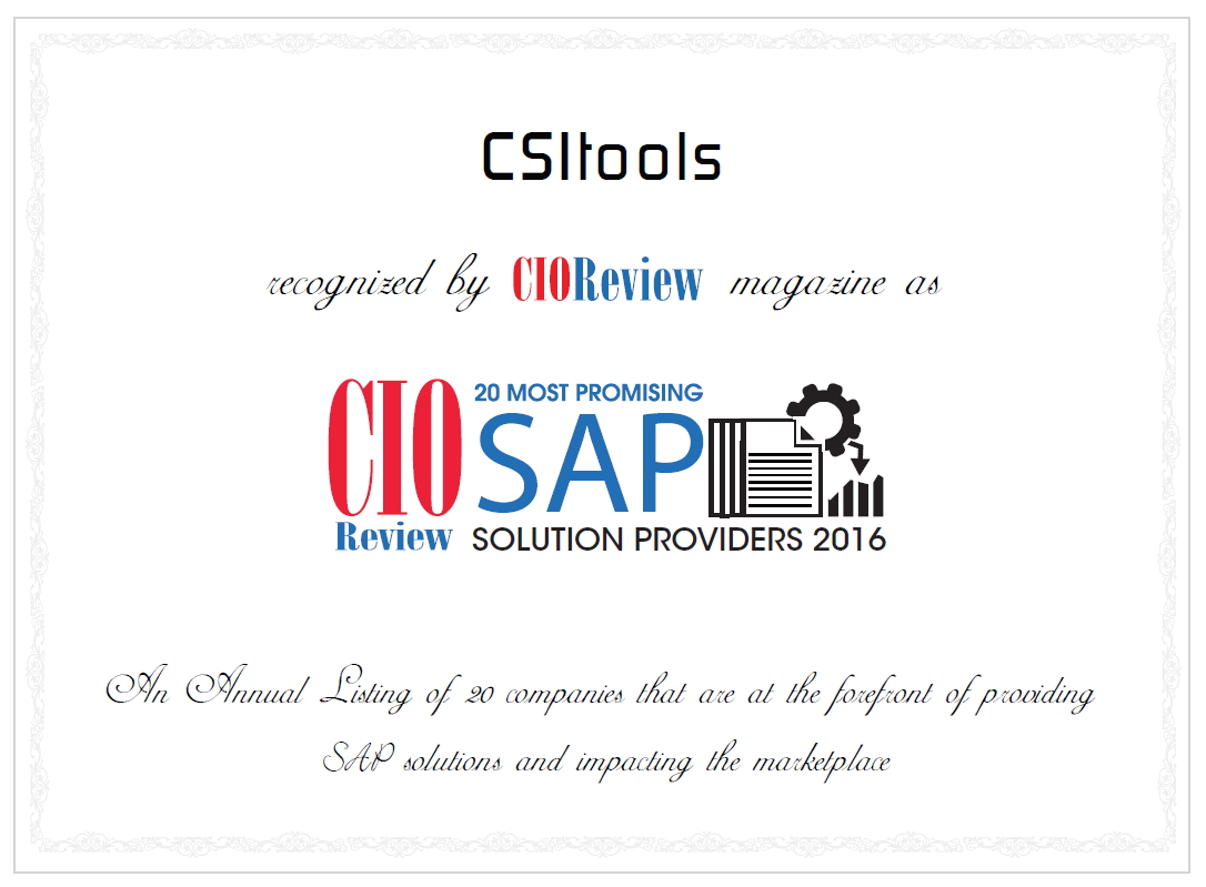 CSItools CIOCertificate2016